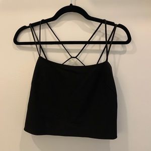 Black MILLY crop top. Size 0.